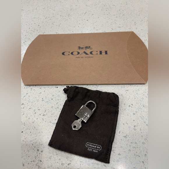 Coach (rare) Silver Lock & Key - Picture 5 of 6